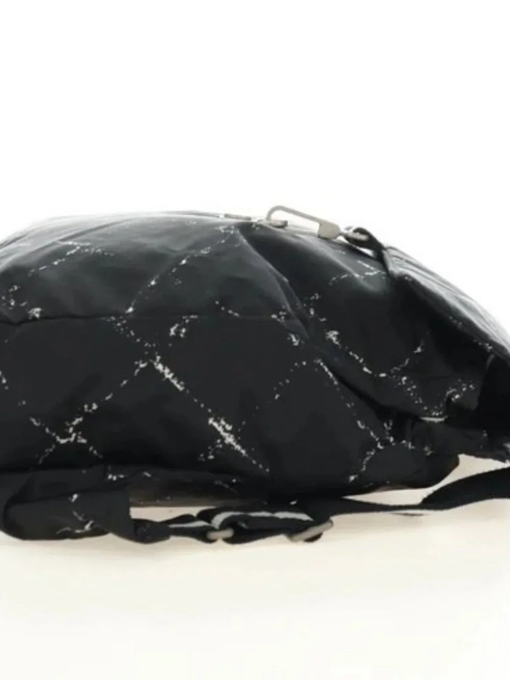 CHANEL New Travel line Backpack Nylon Black CC Auth BA12647V